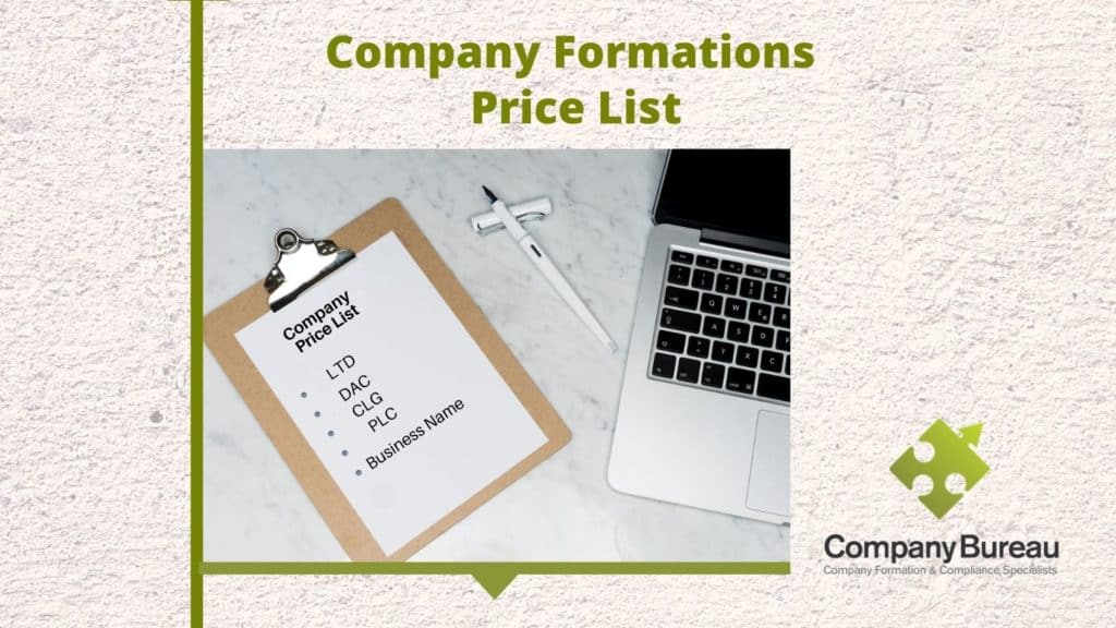 Company Formations Price List