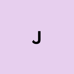 Letter J on purple background